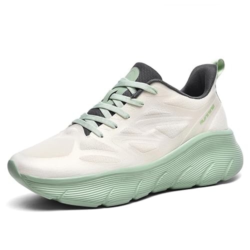 Mode und Trendige Nicht rutschende Freilaufschuhe für Männer- und Frauen-Sportlicht-Laufbasketballschuhe orthopädische Schuhe bequem und bequem (Dämmerung Grün,44) von QIXUJAK
