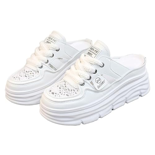 QIXUJAK Atmungsaktive frauen sommer hohl dicke sohle erhöhung casual mode frauen sandalen (Weiß,39) von QIXUJAK
