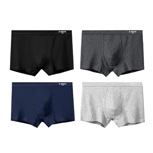 QIXUJAK Boxershorts Herren Multipack Männer Unterwäsche Bambusfaser Unterhosen Men Retroshorts Boxer (4er-Pack-A,L) von QIXUJAK