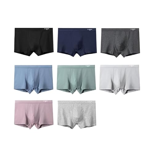 QIXUJAK Boxershorts Herren Multipack Männer Unterwäsche Bambusfaser Unterhosen Men Retroshorts Boxer (8er-Pack,L) von QIXUJAK