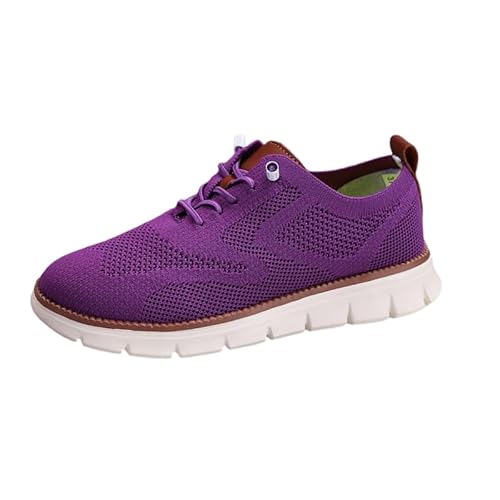 QIXUJAK Breite Barfuss Schuhe Damen Barfußschuhe Herren Minimalistische Traillaufschuhe Leichte Atmungsaktiv Walkingschuhe Fitnessschuhe (Lila,40) von QIXUJAK