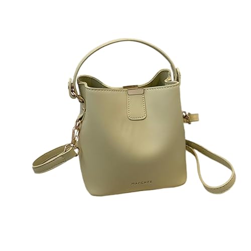 QIXUJAK Crossbody Bag Damen Klein Eimerform Damen-Umhängetaschen mit Innentasche, Magnetischer Schnappverschluss Crossbody Tasche Handtasche Klein mit Abnehmbaren und Verstellbaren Riemen (Hellgrün) von QIXUJAK