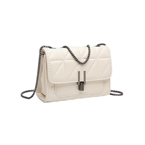 QIXUJAK Damen Handtasche Schultertasche Crossbody Bag Damen Klein Gesteppt Handtasche Geldbörse (Weiß) von QIXUJAK