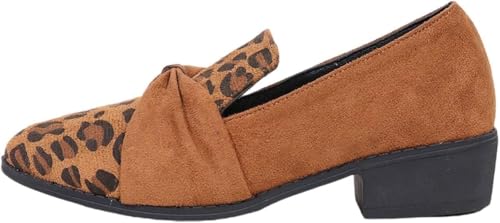 QIXUJAK Damen Loafer mit weicher Mokassin-Zehenpartie (Dunkelbraun,41) von QIXUJAK