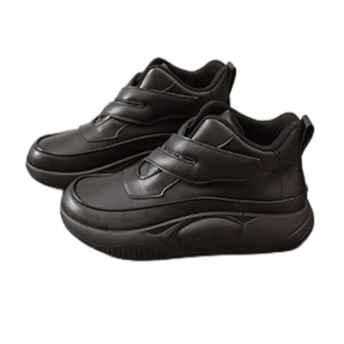 QIXUJAK Damen Sneaker Damen Schuhe Keilabsatz Plateau Dämpfung Freizeitschuhe Turnschuhe Elastisch Atmungsaktiv Sportschuhe Leichtgewichts Jogging Sportsschuhe Straßenlaufschuhe (Schwarz,37) von QIXUJAK