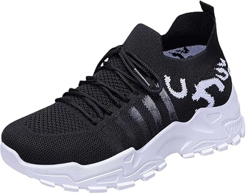 QIXUJAK Damen Sneakers Schuhe Sportschuhe Turnschuhe Leichte Laufschuhe Hallenschuhe Atmungsaktiv Sommerschuhe Straßenlaufschuhe Fitnessschuhe Joggingschuhe Walkingschuhe Tennisschuhe (Schwarz,41) von QIXUJAK