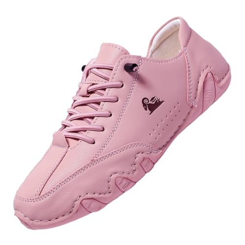 QIXUJAK Damen Sommer Gewebte Atmungsaktive Korrekturschuhe Für Damen, Fußgewölbeunterstützung, Schlupfschuhe, Leicht Und Bequem (Rosa,40) von QIXUJAK