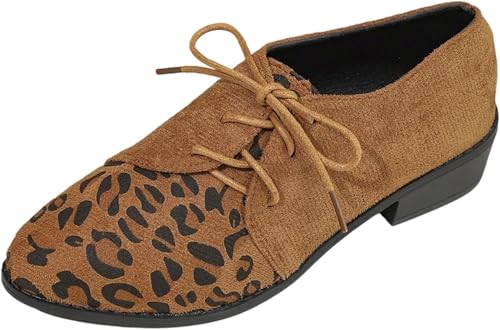 QIXUJAK Damenschuhe Aus Leder Im Retro-Stil Mit Flachem Absatz, Oxford-Schnürschuhe Für Damen, Oxford-Schuhe Im Retro-Stil Mit Runder Spitze Und Rutschfester Sohle (Farbe des Anzugs,40) von QIXUJAK