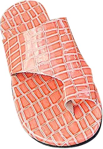 QIXUJAK Elegante flache Sandalen für Damen, bequeme orthopädische Barfußsandalen zum Reinschlüpfen (Orange,37) von QIXUJAK