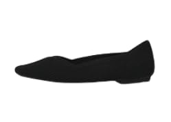 QIXUJAK Gestrickte Ballerinas für Damen, bequem, spitzer Zehenbereich, Elegante Schuhe, lässig, weich, Flache Schuhe, Ballerina, Wanderschuhe (Schwarz,38) von QIXUJAK