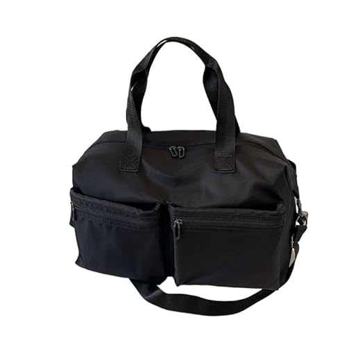 QIXUJAK Handgepäck und Flugzeug Gepäck - Faltbare Damen Reisetaschen und Damen Weekender - Handgepäck für Sport- und Fitness-Kurztrips (schwarz,Einheitsgröße) von QIXUJAK