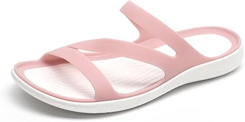 QIXUJAK Hausschuhe Pantoletten Slipper Damen Herren Plattform Hausschuhe Für Frauen Schwarz Low Heel Flip Flops Strand Und Im Freien (Rosa,38) von QIXUJAK