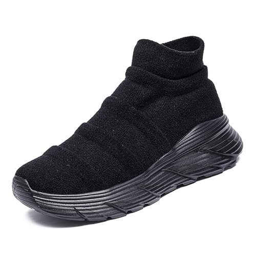 QIXUJAK Herren Damen Turnschuhe Walkingschuhe Laufschuhe Freizeitschuhe Straßenlaufschuhe Wanderschuhe Sportschuhe Running, Outdoor,Atmungsaktiv, Bequem, Workout, Jogging (Ganz schwarz,42) von QIXUJAK