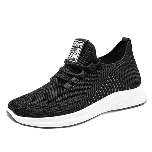 QIXUJAK Herren Sneaker Laufschuhe Turnschuhe Running Tennisschuhe Freizeit Straßenlaufschuhe Atmungsaktiv Jogging Sportschuhe (Schwarz,41) von QIXUJAK