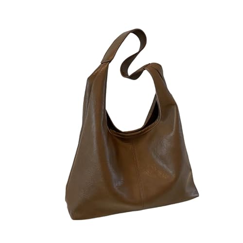 QIXUJAK Hobo Taschen für Frauen Slouchy Tote Bag Soft Tasche Damen Schultertasche Umhängetasche 2pcs Arbeit Alltag Handtaschen (Lehm,36 * 13 * 25) von QIXUJAK