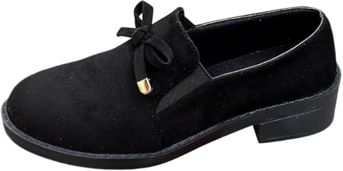 QIXUJAK Mode einfarbig dicken Ferse rutschfeste Casual Schuhe für Walking Elegante Sommer barfuß orthesen wandern Schuhe Arch Support Dance (Schwarz,36) von QIXUJAK