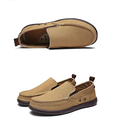 QIXUJAK Orthocare Schuhe- Stil-Mode Wally - Wally Canvas Herren - Slip on Schuhe - Mokassin Stil (Khaki,39) von QIXUJAK