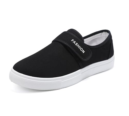 QIXUJAK Orthopädische Bequemschuhe - Herren Loafer Slip On Schuhe Modische Lässige rutschfeste Sneakers Weiche Bequeme und Atmungsaktive Sportschuhe (R002 Schwarz,44) von QIXUJAK