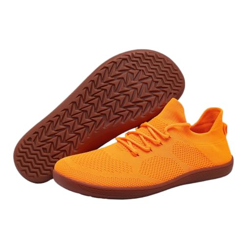 QIXUJAK Orthopädische Damenschuhe für den Sommer, Mesh, Damenschuhe, Pedal, orthopädische Schuhe mit breiter Öffnung, atmungsaktive Sommerschuhe, rutschfeste Arbeitsschuhe (Orange,38) von QIXUJAK