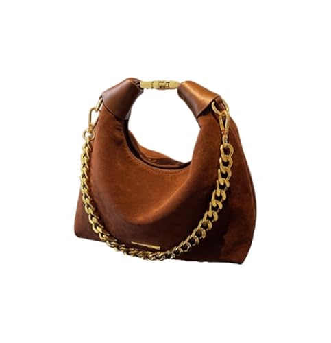 QIXUJAK Retro Crossbody Tasche Für Frauen Und Mädchen Leichte Leder Umhängetaschen Mit Reißverschlusstaschen Verstellbares Gurtleder Satchel (Braun) von QIXUJAK