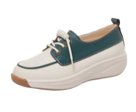 QIXUJAK Schuhe Damen Sneaker Bequem Freizeitschuhe Breite Füße Einzelneschuhe Keilabsatz Sommerschuhe Bowknot Schlupfschuhe Weichen Bequem Halbschuhe (Dunkelgrün,37) von QIXUJAK