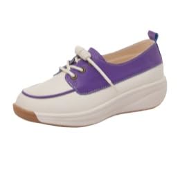 QIXUJAK Schuhe Damen Sneaker Bequem Freizeitschuhe Breite Füße Einzelneschuhe Keilabsatz Sommerschuhe Bowknot Schlupfschuhe Weichen Bequem Halbschuhe (Lila,42) von QIXUJAK