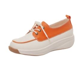 QIXUJAK Schuhe Damen Sneaker Bequem Freizeitschuhe Breite Füße Einzelneschuhe Keilabsatz Sommerschuhe Bowknot Schlupfschuhe Weichen Bequem Halbschuhe (Orange,41) von QIXUJAK