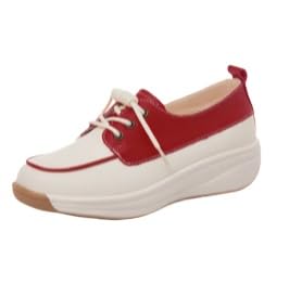 QIXUJAK Schuhe Damen Sneaker Bequem Freizeitschuhe Breite Füße Einzelneschuhe Keilabsatz Sommerschuhe Bowknot Schlupfschuhe Weichen Bequem Halbschuhe (Rot,38) von QIXUJAK