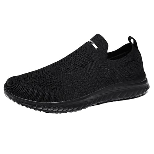 QIXUJAK Sneaker Herren Damen Laufschuhe Sportschuhe Turnschuhe Leichtgewichts Walkingschuhe Atmungsaktiv Outdoor Fitness Schuhe Freizeit Straßenlaufschuhe Wanderschuhe (Ganz schwarz,41) von QIXUJAK