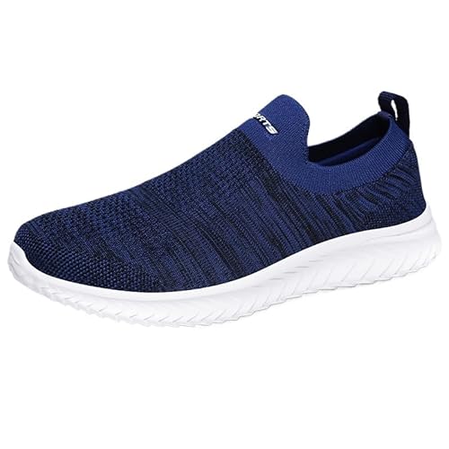 QIXUJAK Sneaker Herren Damen Laufschuhe Sportschuhe Turnschuhe Leichtgewichts Walkingschuhe Atmungsaktiv Outdoor Fitness Schuhe Freizeit Straßenlaufschuhe Wanderschuhe (Saphirblau,45) von QIXUJAK
