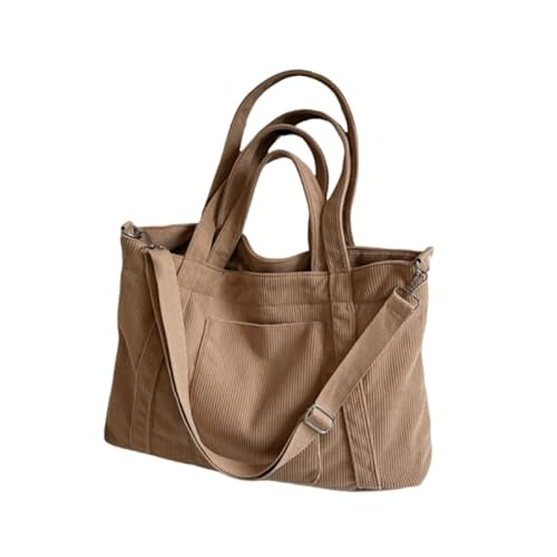 QIXUJAK Tasche Handtasche Damen Shopper Tote bag Große Umhängetasche mit Reißverschluss Mehrere Taschen Shopper (Khaki) von QIXUJAK