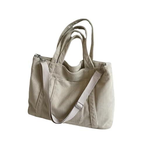 QIXUJAK Tasche Handtasche Damen Shopper Tote bag Große Umhängetasche mit Reißverschluss Mehrere Taschen Shopper (Weiß) von QIXUJAK