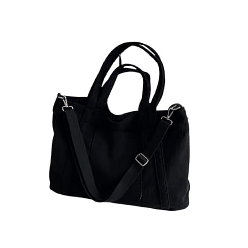 QIXUJAK Tasche Handtasche Damen Shopper Tote bag Große Umhängetasche mit Reißverschluss Mehrere Taschen Shopper Tasche für die Arbeit Einkaufen Schule Tägliche Reisen (Schwarz) von QIXUJAK