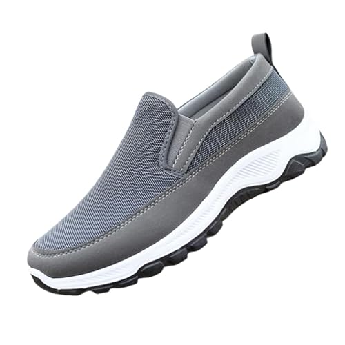 QIXUJAK Universal Sommer Herren atmungsaktive Slip-on Korrektur Wanderschuhe schnüren frei lässig Sport Mode rutschfeste Schuhe (Grau,43) von QIXUJAK