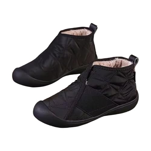 QIXUJAK Winterschuhe Damen Gefüttert Stiefel Warm Winterstiefel Wasserdicht Winter Stiefel (Schwarz,42) von QIXUJAK