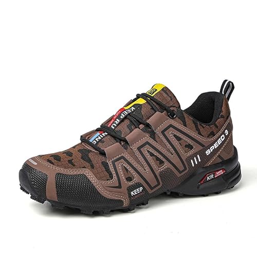 QIXUJAK ergonomische schmerzlindernde Trekking Wanderschuhe für Herbst und Winter wasserdichte Wanderschuhe für Outdoor Sportarten (3 Braune Farbe,39) von QIXUJAK
