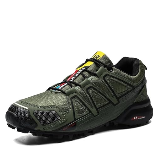 QIXUJAK ergonomische schmerzlindernde Trekking Wanderschuhe für Herbst und Winter wasserdichte Wanderschuhe für Outdoor Sportarten (7 Armeegrün,43) von QIXUJAK