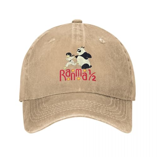 1/2 Ranma Panda Run Unisex Baseball Caps Cartoon Anime Manga Kawaii Distressed Washed Hats Cap Workouts Geschenk Sun Cap Geschenk von QIYAEUA