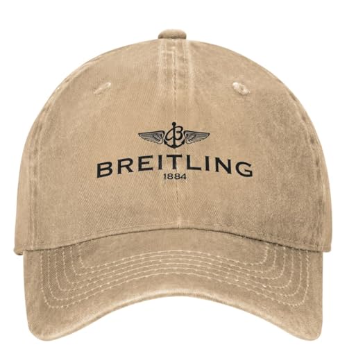 Breitling-Logo -Schweizer Uhr Schwarz Baseball Cap Casual Unisex Teens Hip Hop Hüte Sonnencreme Jagd Camping Baseball Caps Geschenk von QIYAEUA