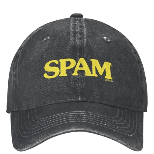 Gelb Spam Denim Baseball Cap Mailbox Logo Frauen Männer Logo Hip Hop Hüte y2k Lustige Jagd Camping Snapback Cap Geschenk von QIYAEUA