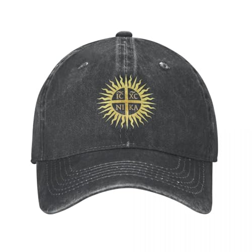 IC XC Nika Sun Cross Männer Frauen Baseballkappe Distressed Baumwolle Hüte Kappe Casual Outdoor Unstrukturiert Soft Sun Cap Geschenk von QIYAEUA