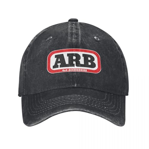 QIYAEUA ARB Logo Unisex Baseballkappe LKW Auto Vintage 4x4 Zubehör Distressed Washed Caps Hut Vintage Verstellbare Passform Snapback Cap Geschenk von QIYAEUA
