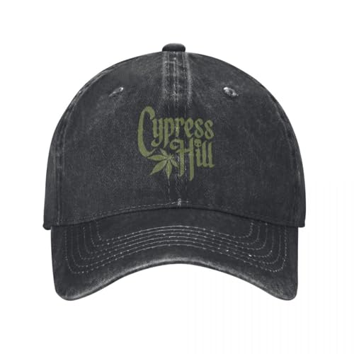 QIYAEUA Cypress Hill Das Wort Baseballkappe Retro Distressed Denim Kopfbedeckung Unisex Stil Outdoor Laufen Golf Verstellbare Passform Caps Hut Geschenk von QIYAEUA