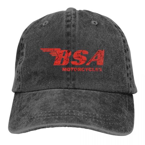 QIYAEUA Gealtert Und Abgenutzt BSA Motorräder Von Motormaniac Männer Frauen Baseballkappen Distressed Denim Caps Hut Mode Golf Geschenk Snapback Cap Geschenk Geschenk von QIYAEUA