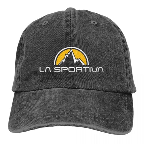 QIYAEUA La Sportiva Klettern Boulder Baseballkappe Klassischer Distressed Denim Washed Snapback Cap Männer Frauen Verstellbare Passform Caps Hut Geschenk von QIYAEUA