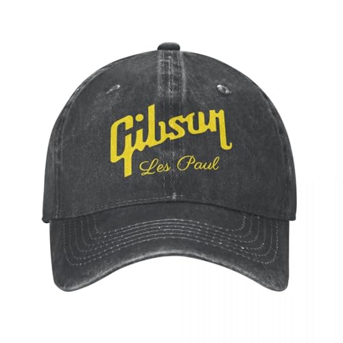 QIYAEUA Mode Gitarre Gibsones Baseballmützen Unisex Distressed Denim Sun Cap Outdoor Sommer Unstrukturiert Soft Caps Hut von QIYAEUA