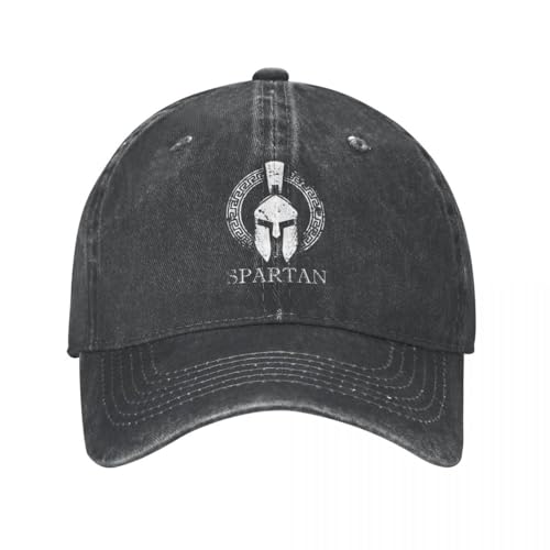 QIYAEUA Unisex Retro Spartaner Sparta Baseball Caps Unisex Distressed Denim Snapback Cap Outdoor Workouts Hüte Cap Cap von QIYAEUA