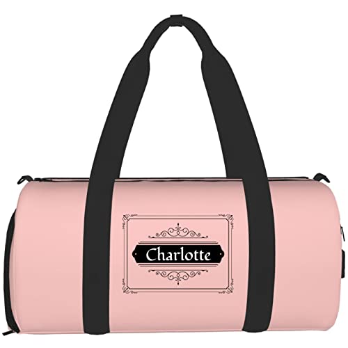 Personalisierte Name Sporttasche für Damen und Herren mit Schuhfach, Nassfach, Reisetasche Schwimmtasche Fitnesstasche Sport Gym Fitness Umhängetasche Handgepäck Weekender Bag Reise Tasche von QIYI