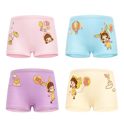 QIYIENDIAN 4 Stück Mädchen Schlüpfer, Kleinkind niedlich Briefs/Kinder Baumwolle Boxershorts Underwears (Girl1,1-3Years) von QIYIENDIAN