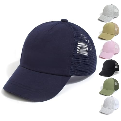 QIYIENDIAN Baby Kleinkind Baseballkappen einstellbar Sonne Hüte Dinosaurier Feste Farbe Hut Kinder Jungen Mädchen(Navy Blue,3-5Years) von QIYIENDIAN